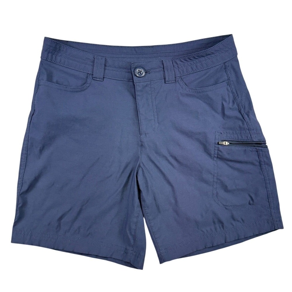 Eddie Bauer Women Guide Pro Shorts Navy Blue Stretch Hiking Utility Size 4